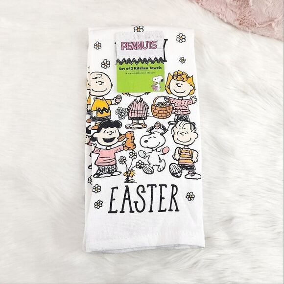 {Peanuts} White {Easter} Kitchen Towels Set - Picture 2 of 6